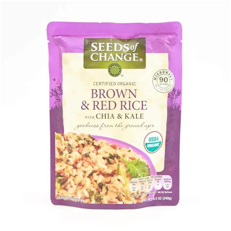 Seeds Of Change Organic Brown Red Rice W Chia Kale Rice Oz