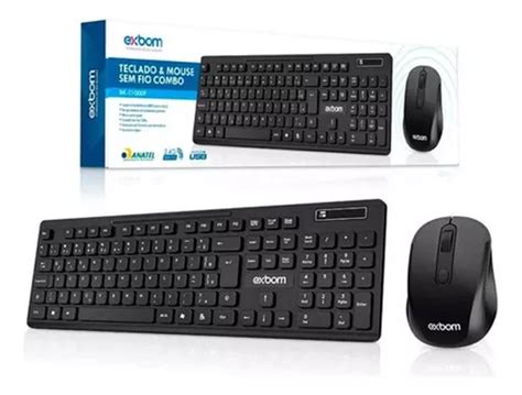 Kit Combo Teclado E Mouse Slim Sem Fio Usb Abnt Ii Ghz Frete Gr Tis