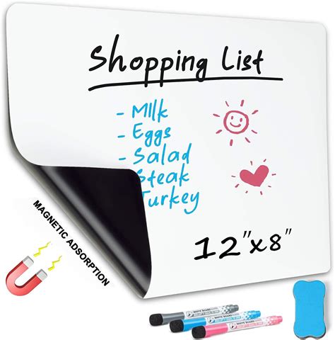 12x8 Magnetic Whiteboard For Fridge Mini Magnetic Dry Erase Board