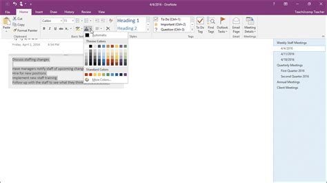 Format Text In Onenote Instructions Teachucomp Inc