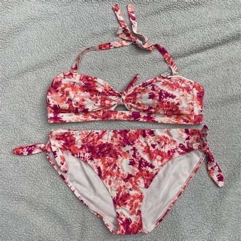 Time And Tru Swim Reserved Time And Tru Tie Dye Two Piece Bikini Plus Size Top 3x Bottom 2x