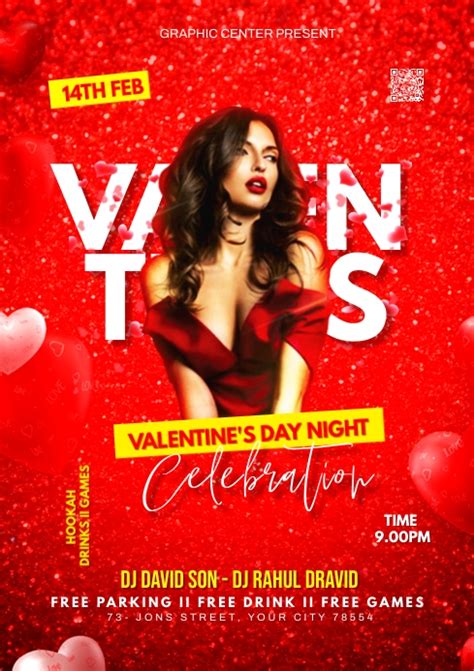 Valentines Day Party Flyer Template Postermywall