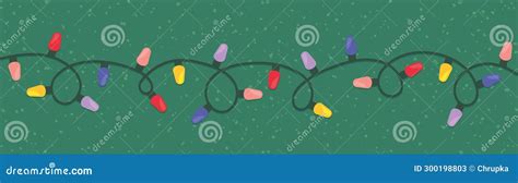 Banner with Colorful Christmas Lights Stock Vector - Illustration of ...