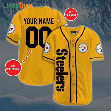 White Logo Steelers Baseball Jersey - Perfect Gifts For Your Loved Ones