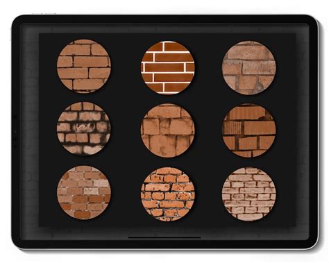 Brick Textured Procreate Brush Seamless Realistic High Etsy