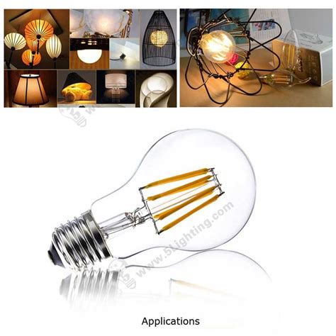 E27 Led Filament Dimmable 8w A19 Led Filament Light Bulbs Medium A60 Globe Bulb