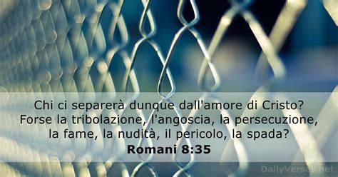 21 Luglio 2021 Versetto Della Bibbia Del Giorno Romani 8 35