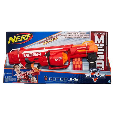 Nerf Mega Strike Rotofury N Series Blaster Gun Dart Standard Packaging