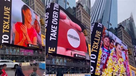 VIDEO Claudia Sheinbaum En Times Square NY Esto Se Sabe La Silla