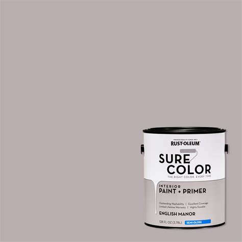 Rust Oleum Sure Color English Manor Interior Paint Primer Semi Gloss Finish 2 Pack