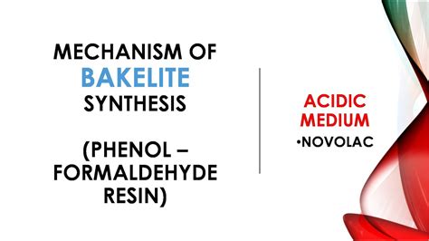 Mechanism Of Bakelite Synthesis Acidic Medium Novolac Crosslinked