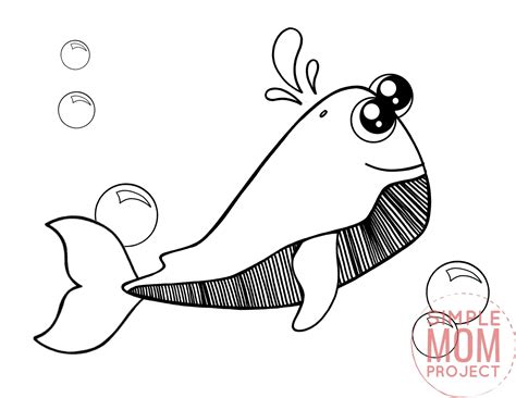 Free Printable Sperm Whale Coloring Page Simple Mom Project