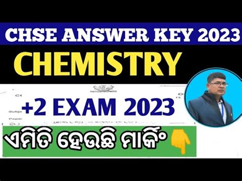 Chemistry Answer Key Chse Odisha Ll Scheme Of Evaluation Chemistry