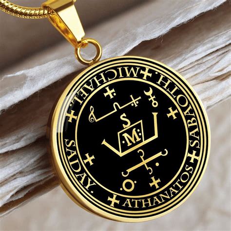 Archangel MICHAEL Pendant Necklace Sigil Gold Silver Jewelry - Etsy