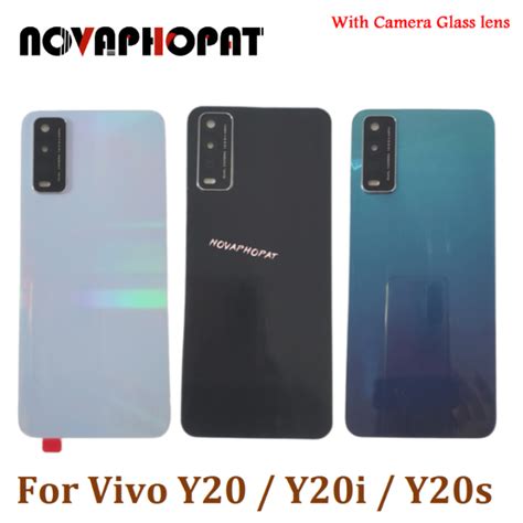 Novaphopat For Vivo Y20 Y20S Y20i Y12s Battery Cover Back Rear Door