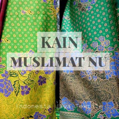 Jual Kain Muslimat Nu Logo Bsy Dan Semi Sutra Bsy Hijau Muda Kab