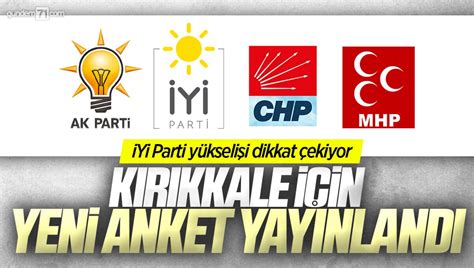 Hbs den Kırıkkale Seçim Anketi İYİ Parti Yükselişi Dikkat Çekiyor