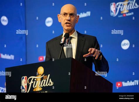 Nba Commissioner Adam Silver Responds To A Question During A News