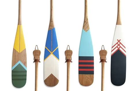 Hand-Painted Cherry Wood Artisan Canoe Paddles from Norquay Co. - if it ...