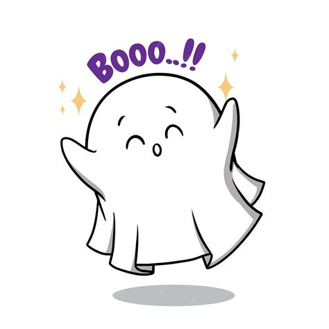 Premium Vector Cute Ghost Cartoon Character