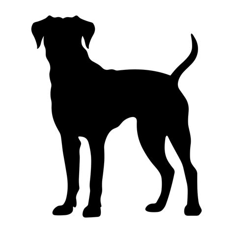 A Scary Dog Vector Silhouette Isolated On A White Background 35062996