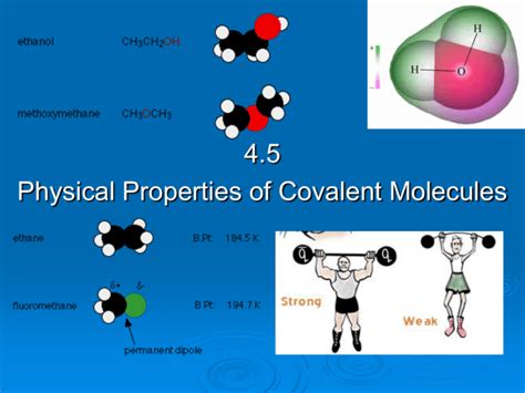 4.5 Physical properties of molecular covalent substances