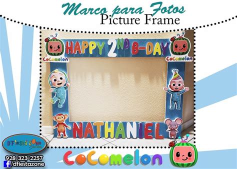 cocomelon party picture frame cuadro  fotos de fiesta tema