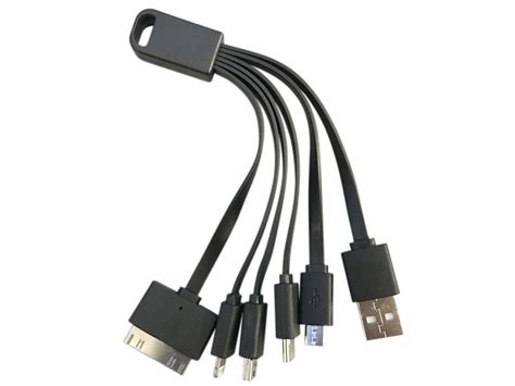 Kurzes Usb Ladekabel Lightning Usb C Microusb Mini Pin Schwarz