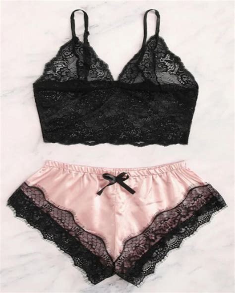 Sexy Lace Two Piece Set Underwear Lingerie Bonita Jolie Lingerie Lace