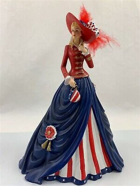 Freedom S In Fashion Figurine Collection Patriotic Victorian Women