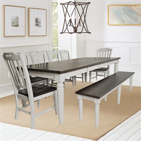 Lark Manor Olavo 8 Piece Extendable Solid Wood Dining Set And Reviews Wayfair