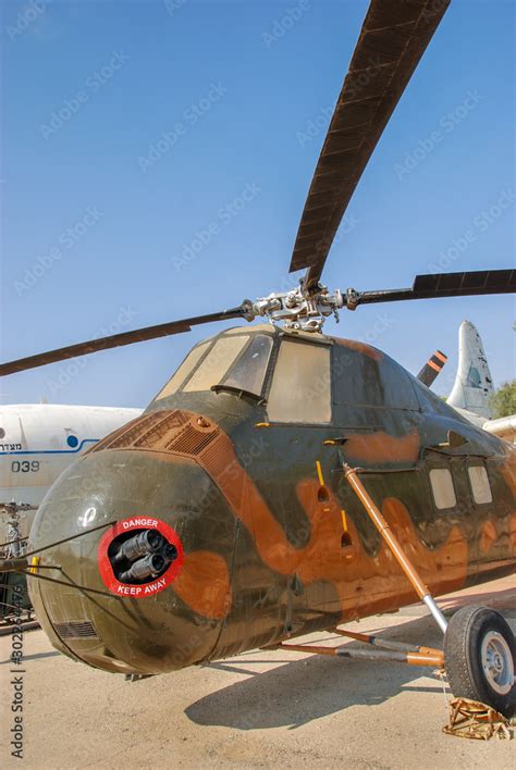 Vintage Sikorsky S 58 Helicopter displayed at the Israeli Air Force ...