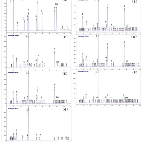 The Hplc Chromatograms Of The A Standard Compounds B Green Tea