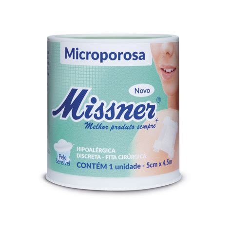 Fita Microporosa Branca Missner 5cm X 4 5m Missner