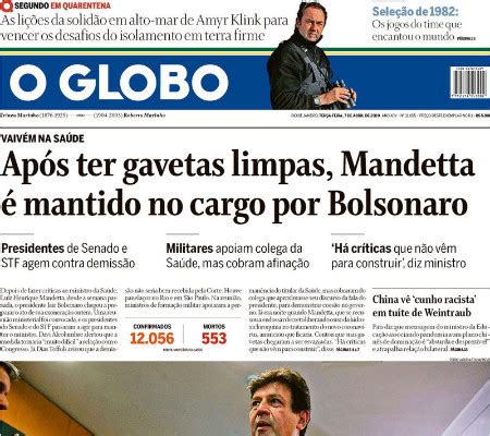 Veja As Manchetes Dos Principais Jornais Do Brasil Desta Ter A