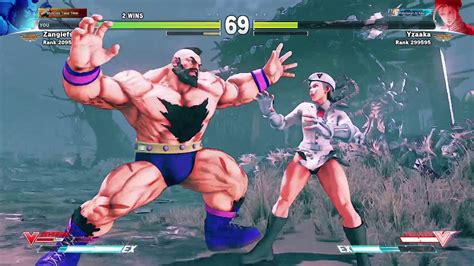 Street Fighter V Zangiefsgym Zangief Vs Yzaaka Cammy Ranked Match