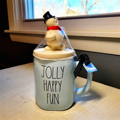 Rae Dunn Accents Rae Dunn Frosty The Snowman 2 Sided Topper Mug