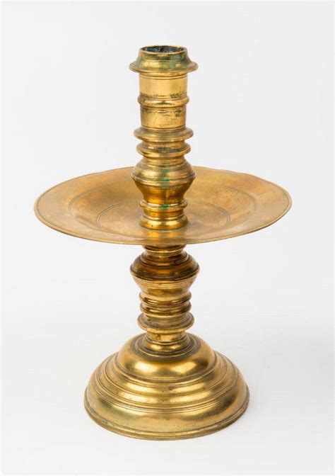 17th Century Dutch Brass Heemskerk Candlestick Candelabra Candlesticks Lighting