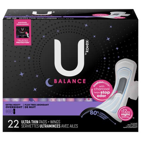 Save On U By Kotex Balance Ultra Thin Pads With Wings Extra Heavy