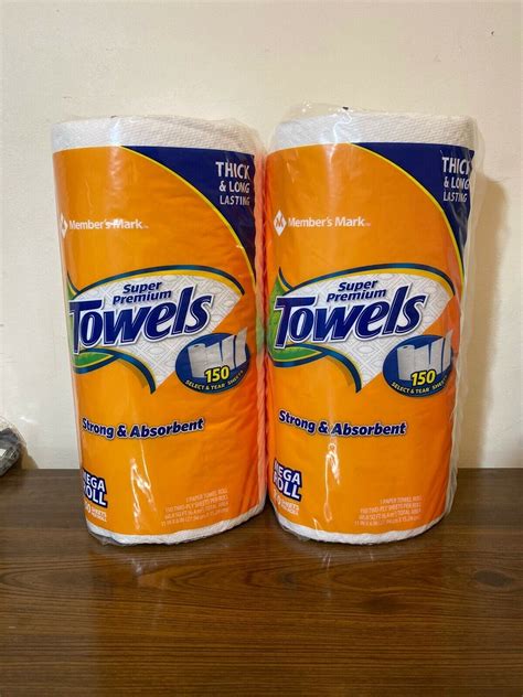 Members Mark Super Premium Strong Absorbent Paper Towels Mega Rolls