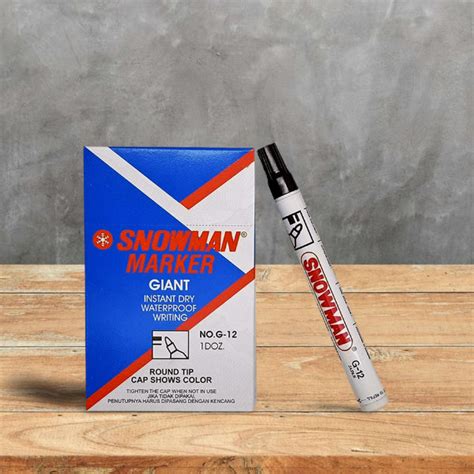 Spidol Snowman G Permanent Marker Hitam Siplah