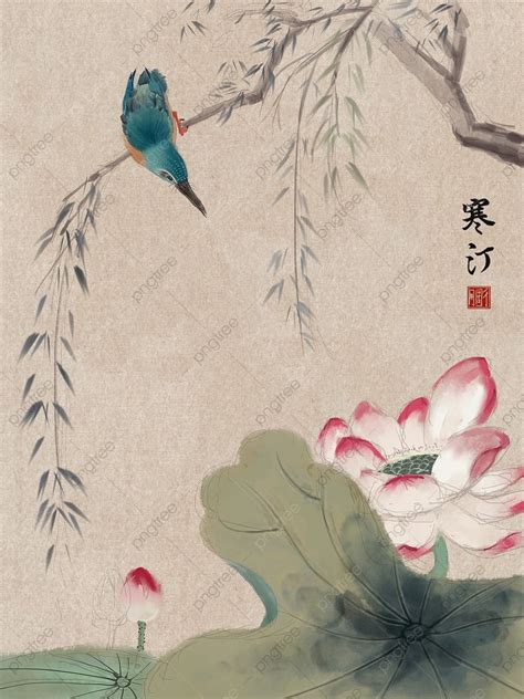 Traditional Commercial Illustration Of Chinese Painting National Tide