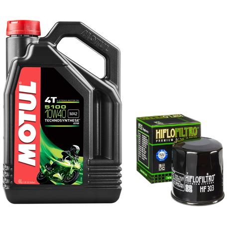 Pachet Schimb Ulei MOTUL 5100 10W40 4L Si Filtru Ulei HIFLO HF303