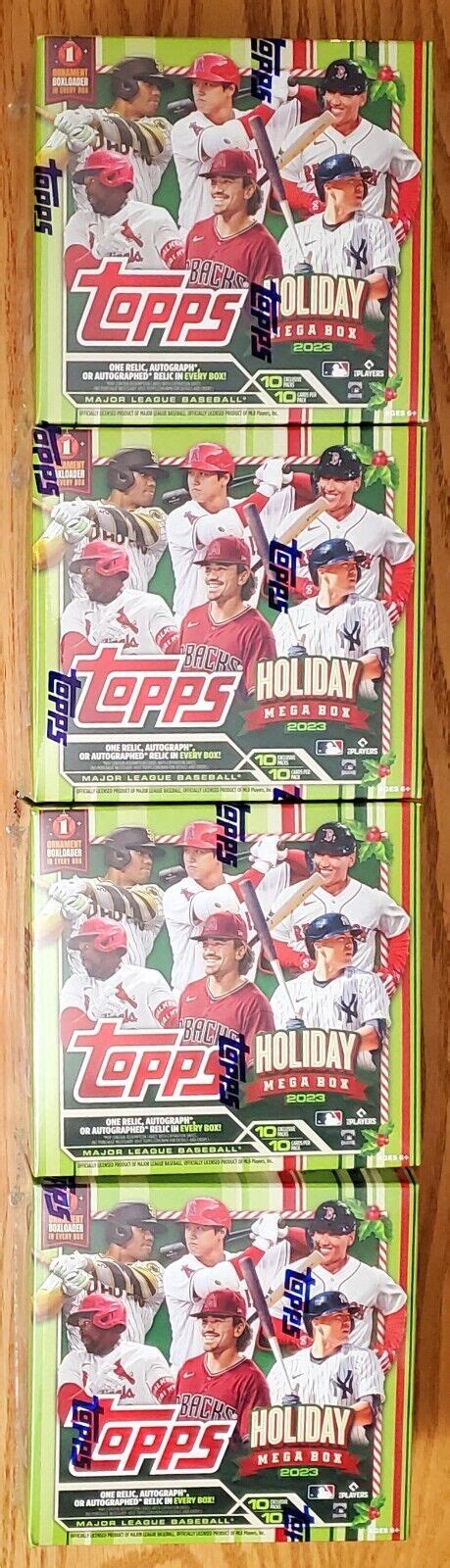 Lot Of Boxes Topps Holiday Mlb Baseball Mega Box Cards