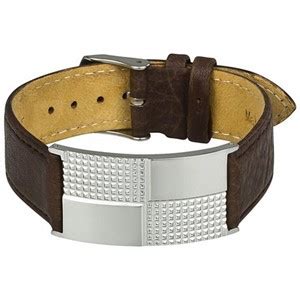 Mabro Steel Armband Edelstahl Mit Lederarmband Mm Breit