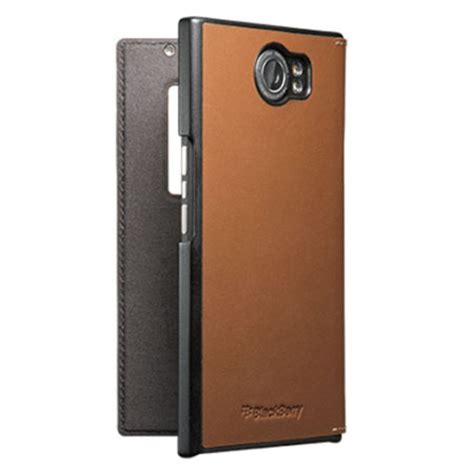 Official Blackberry Priv Leather Flip Case Brown