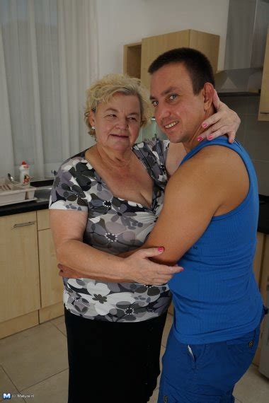 Curvy Granny Having Fun With Her Toy Boy In The Kitchen Mature Nl Eu