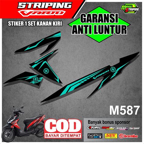 Jual STIKER MOTOR STRIPING VARIO 110 FI INJEKSI STICKER LIS VARIASI