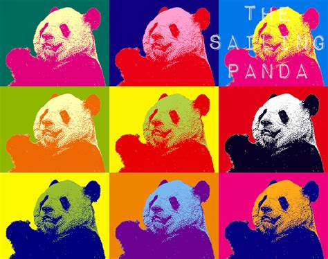 Panda Pop Art Andy Warhol Inspired Art Vintage Canvas Print | Etsy