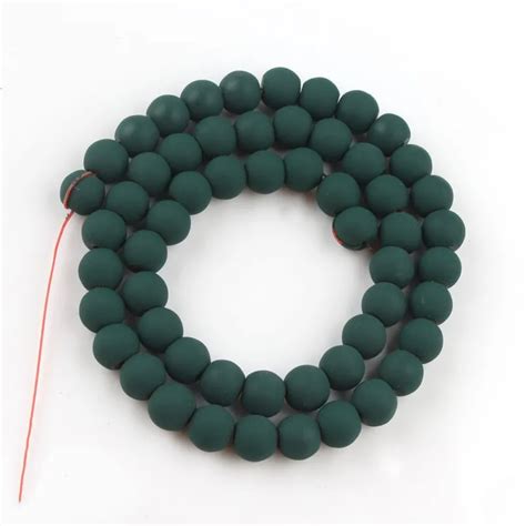 4/6/8 мм натуральный матовый темно-зеленый камень гематит резиновые ...